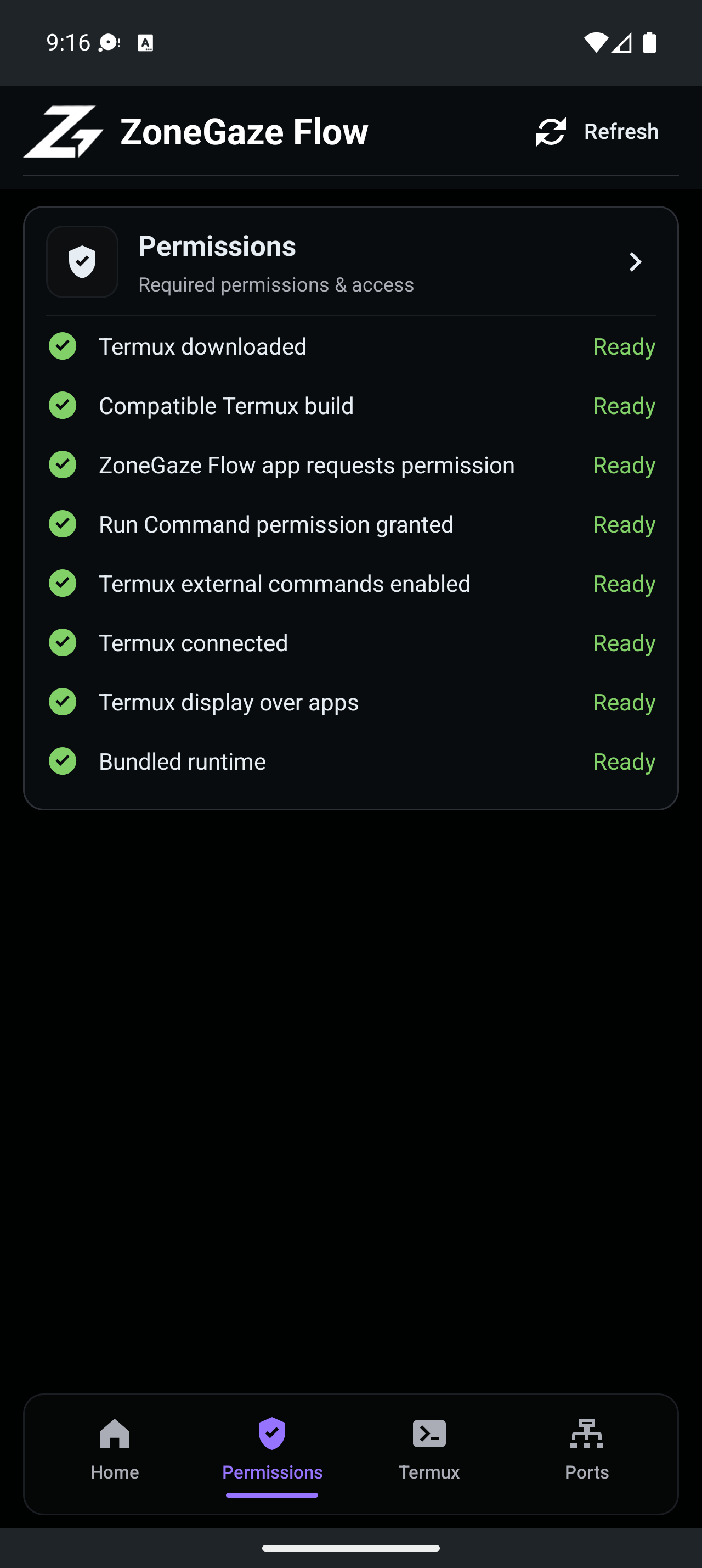 Android Termux connected