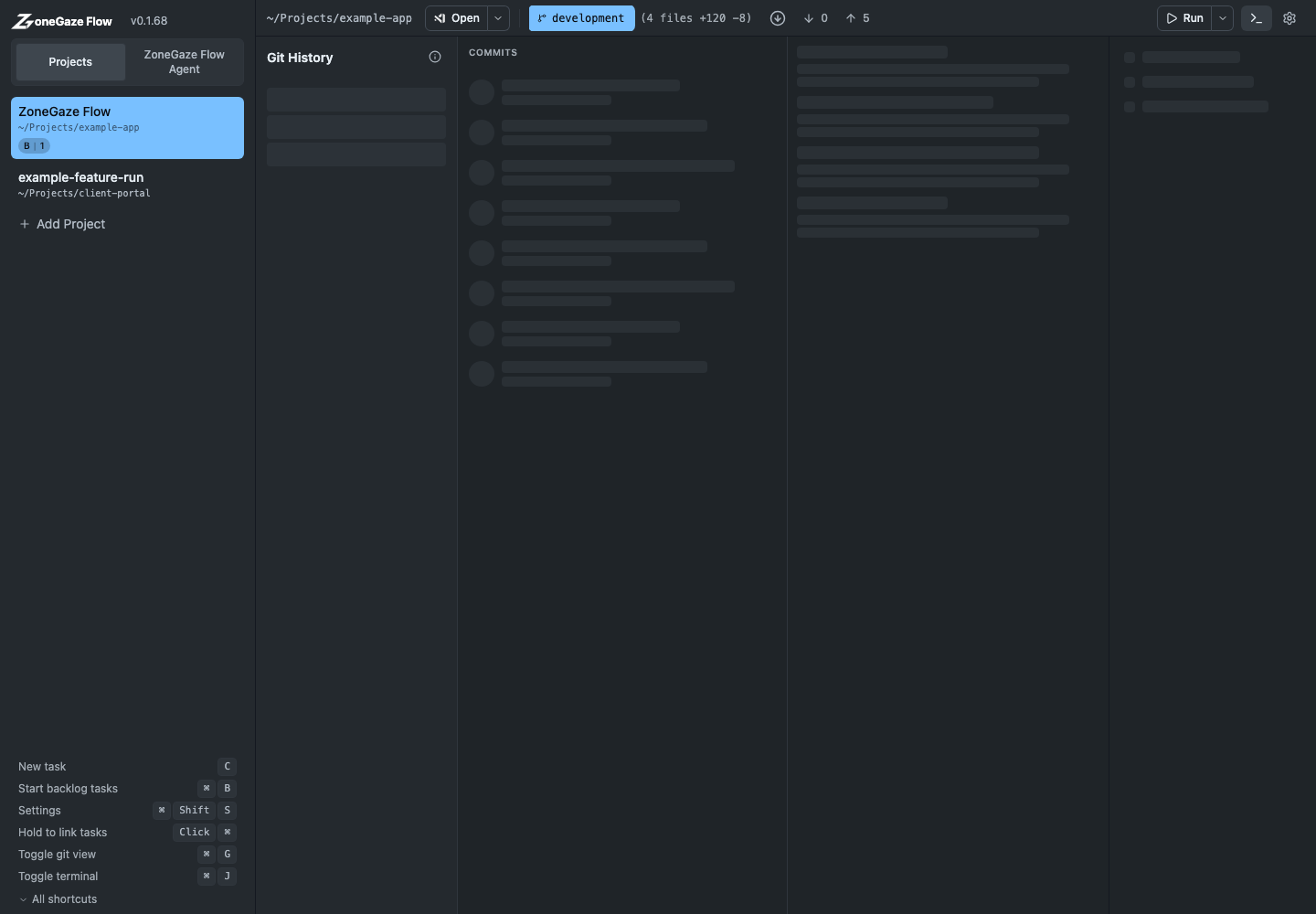 Git history view